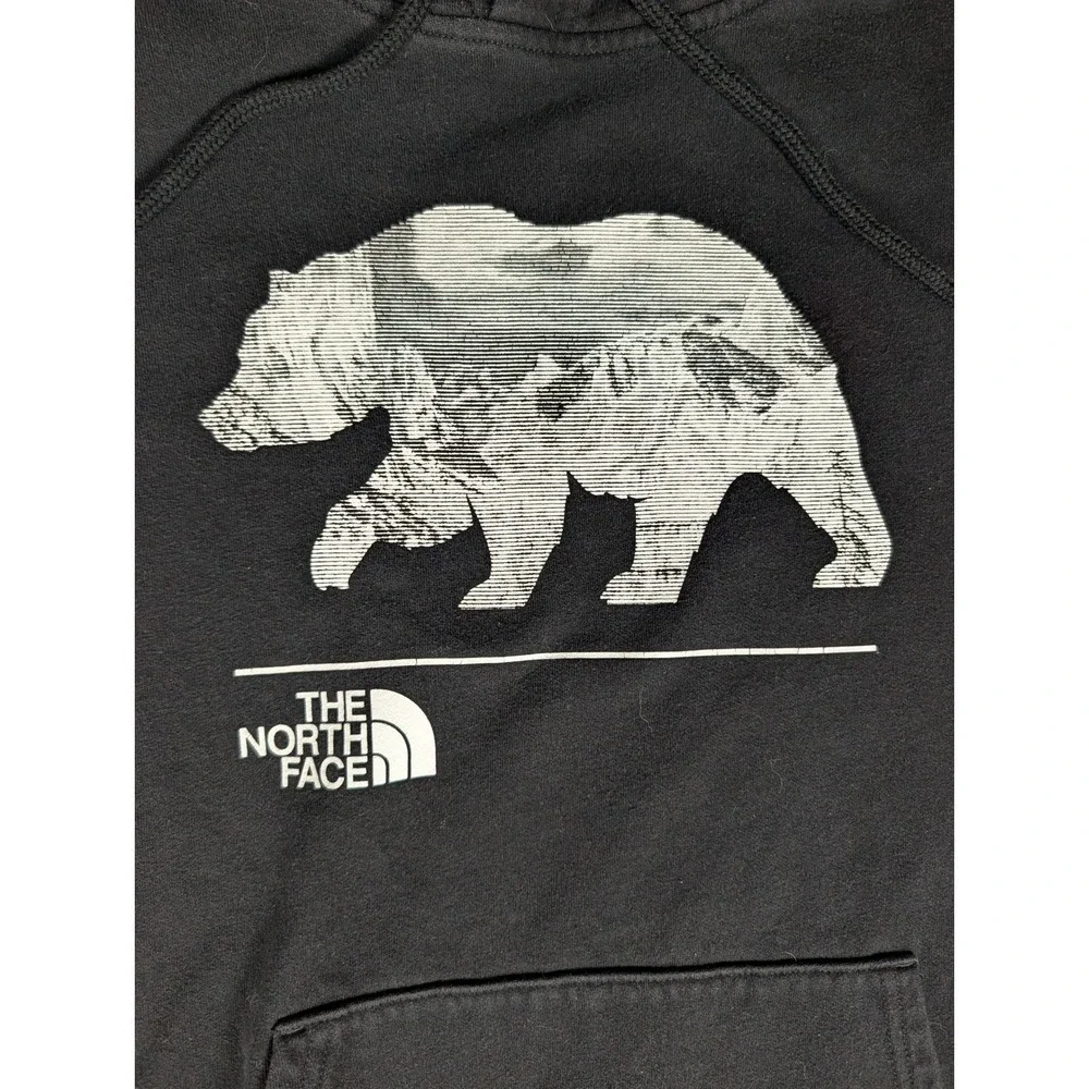 The North Face Mens Black Bear Mountain Graphic Hoodie Pullover Sweatshirt